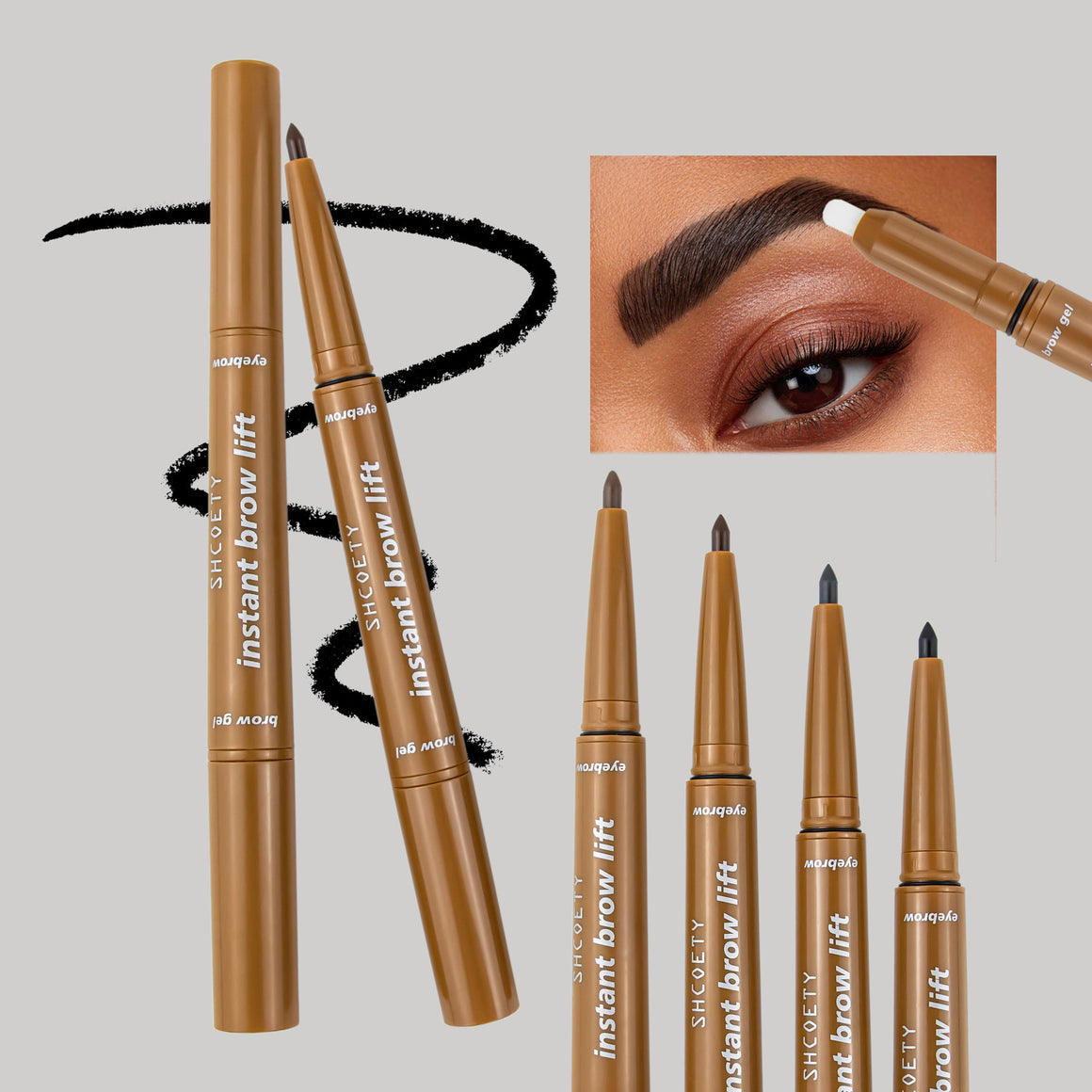 Double-headed Eyebrow Pencil Waterproof Rotation Non-decolorizing